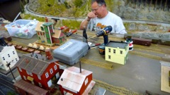 Jim Ambrose working on Eureka yard
