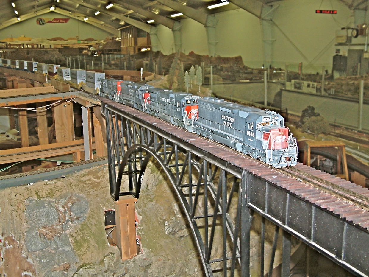 Stack train on Arch Bridge, Jan 2004