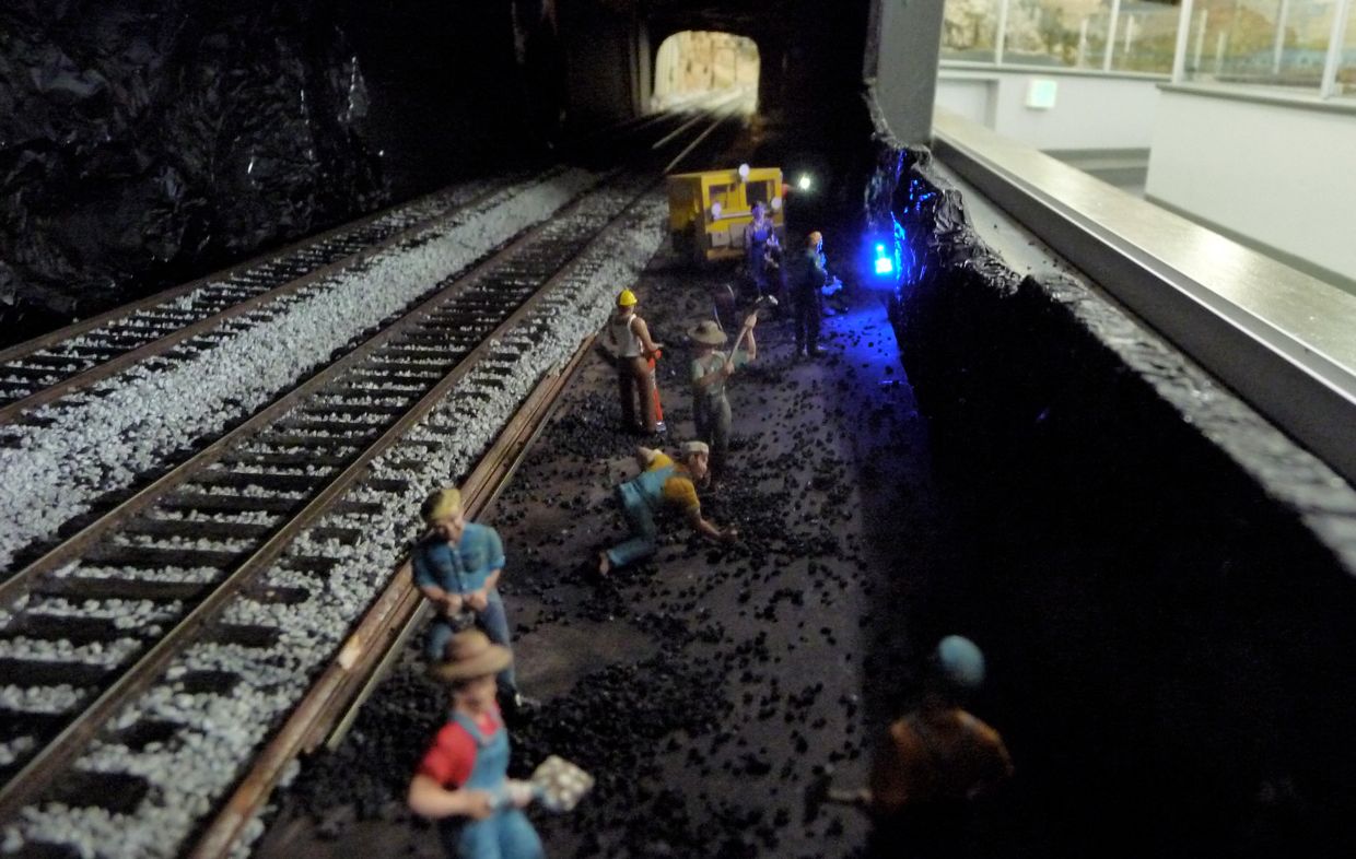 Long Tunnel action scence- by Bob Brown and Harry Critchfield.