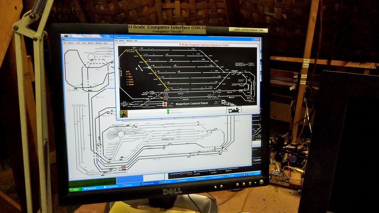 OSCI Intel PC with full Layout Panel and Departure Divison panel.