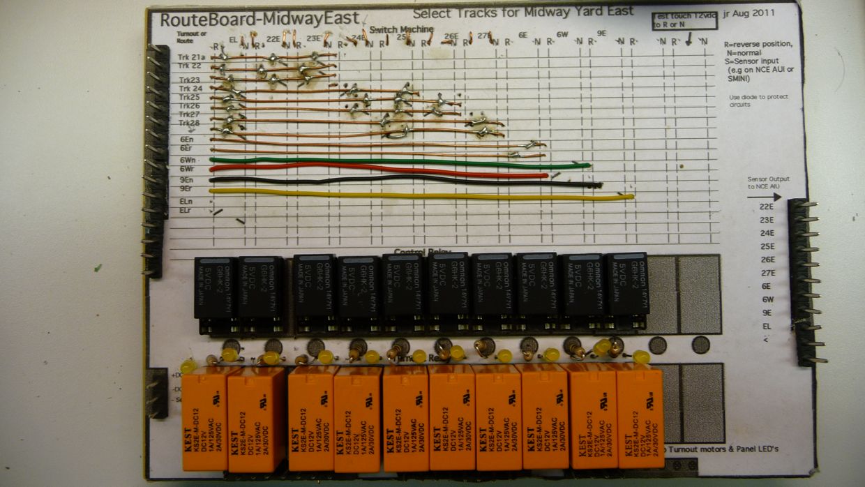 Midway East Route Relay Board