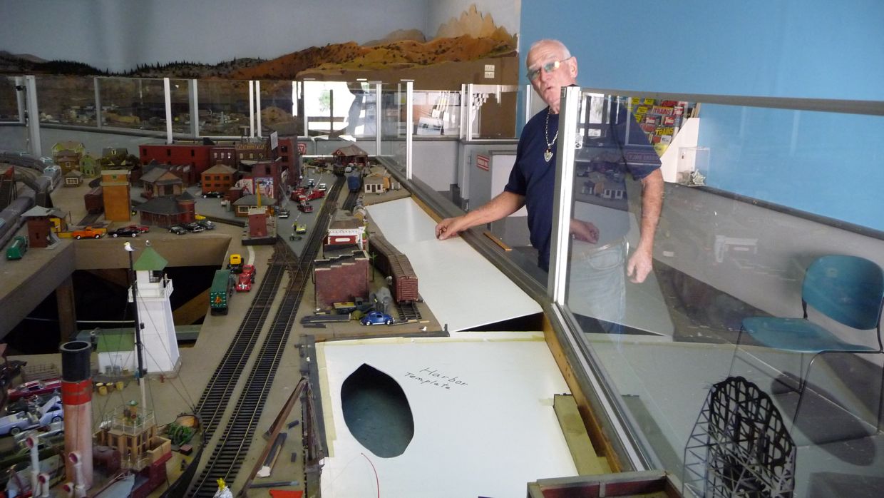 John Engel working on Pt. Richmond Harbor templates