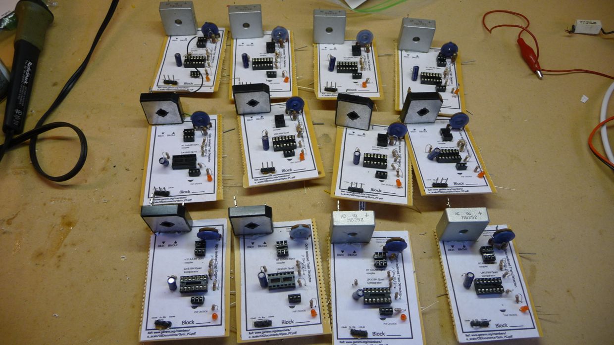 Batch of 12 block detectors, J. Rowe, June 2013