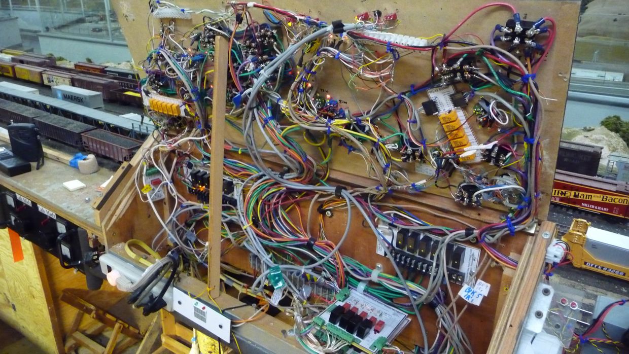 Midway Panel with block 5 relay boards (bottom)