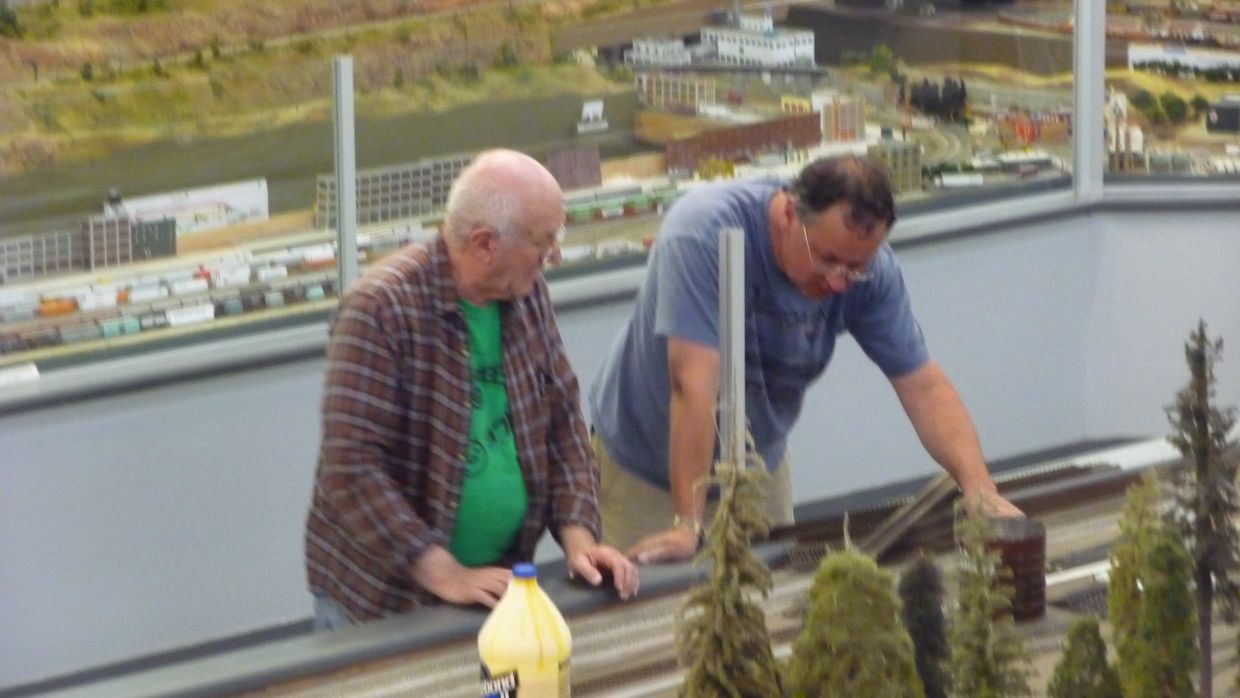 Mark Francis, Jim Ambrose making plans for Eureka yard.