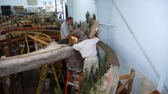 Mary Campbell, Jeff Heller doing bridge work, 5 May 2010