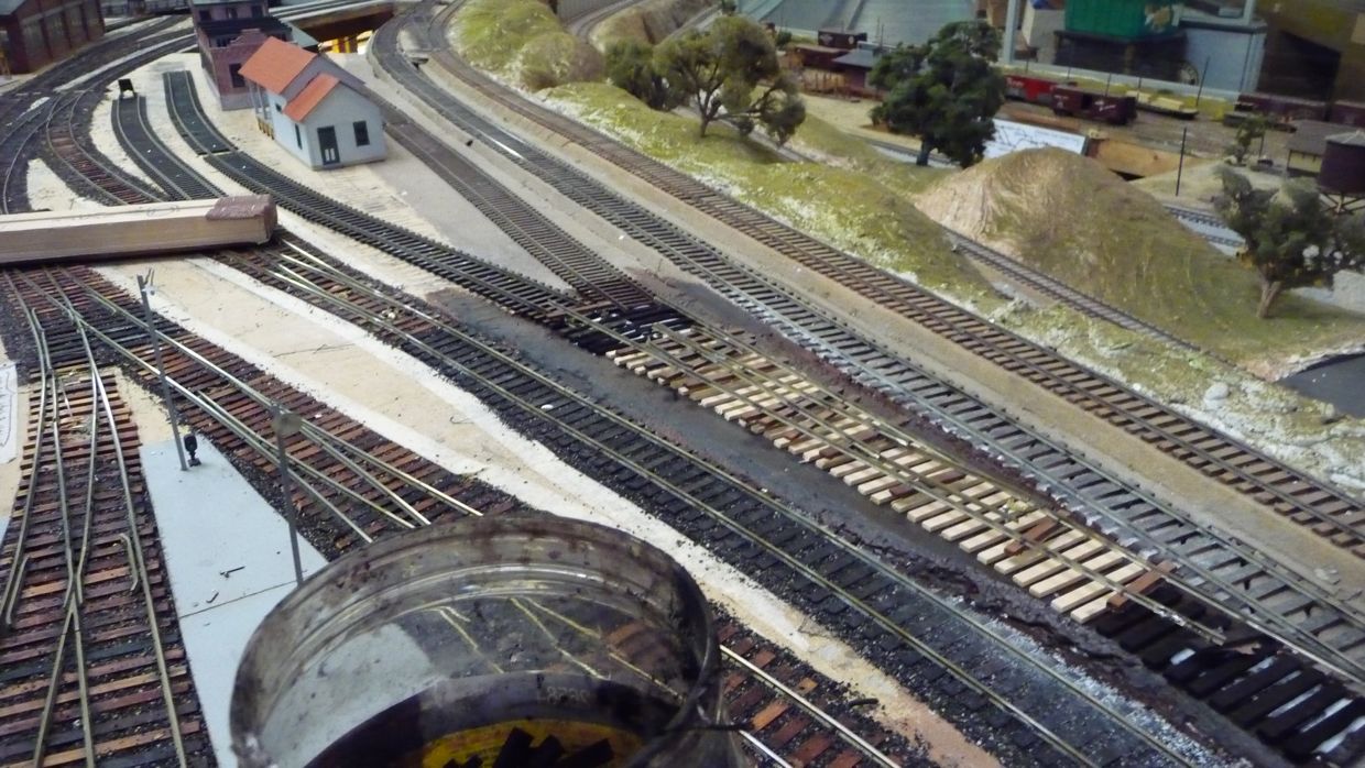 Turnout from Midway yard lead, Jan 21, 2011