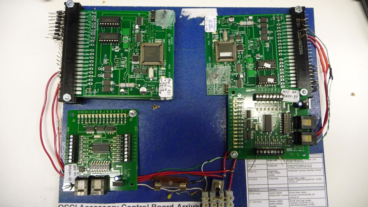 OSCI Accessory & Sensor boards for Arrival Panel, Rowe April 2011