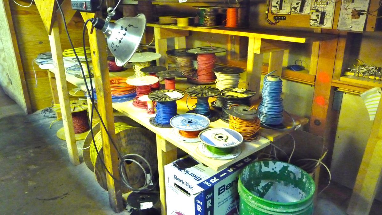 Wire storage area by Andy Olson, May 2011