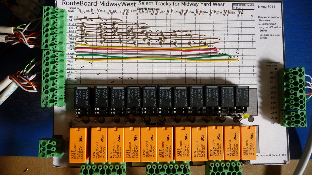 Midway West ladder route relay board, Rowe, Jan 12