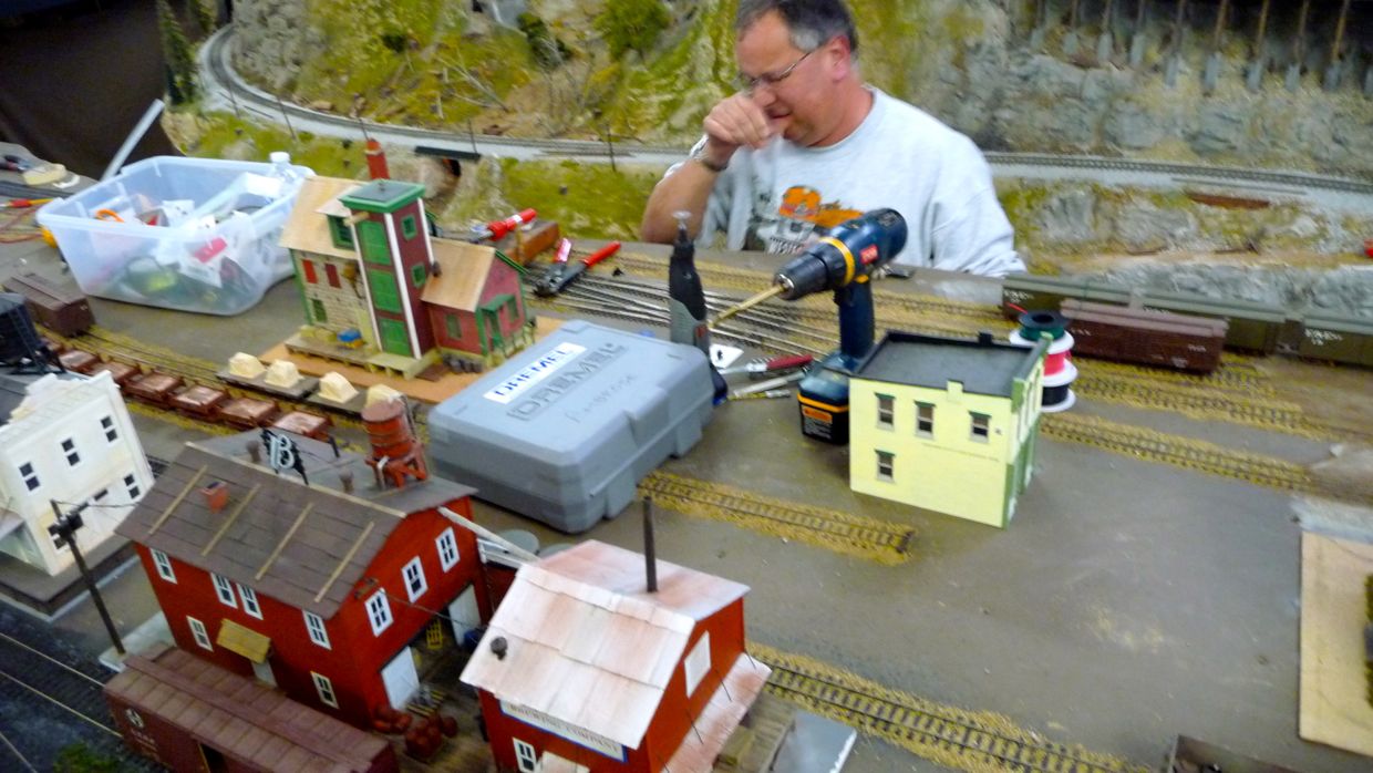 Jim Ambrose working on Eureka yard
