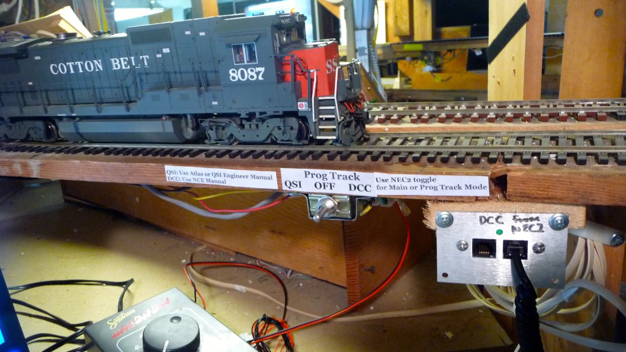 O Scale DCC&QSI Programming Track 